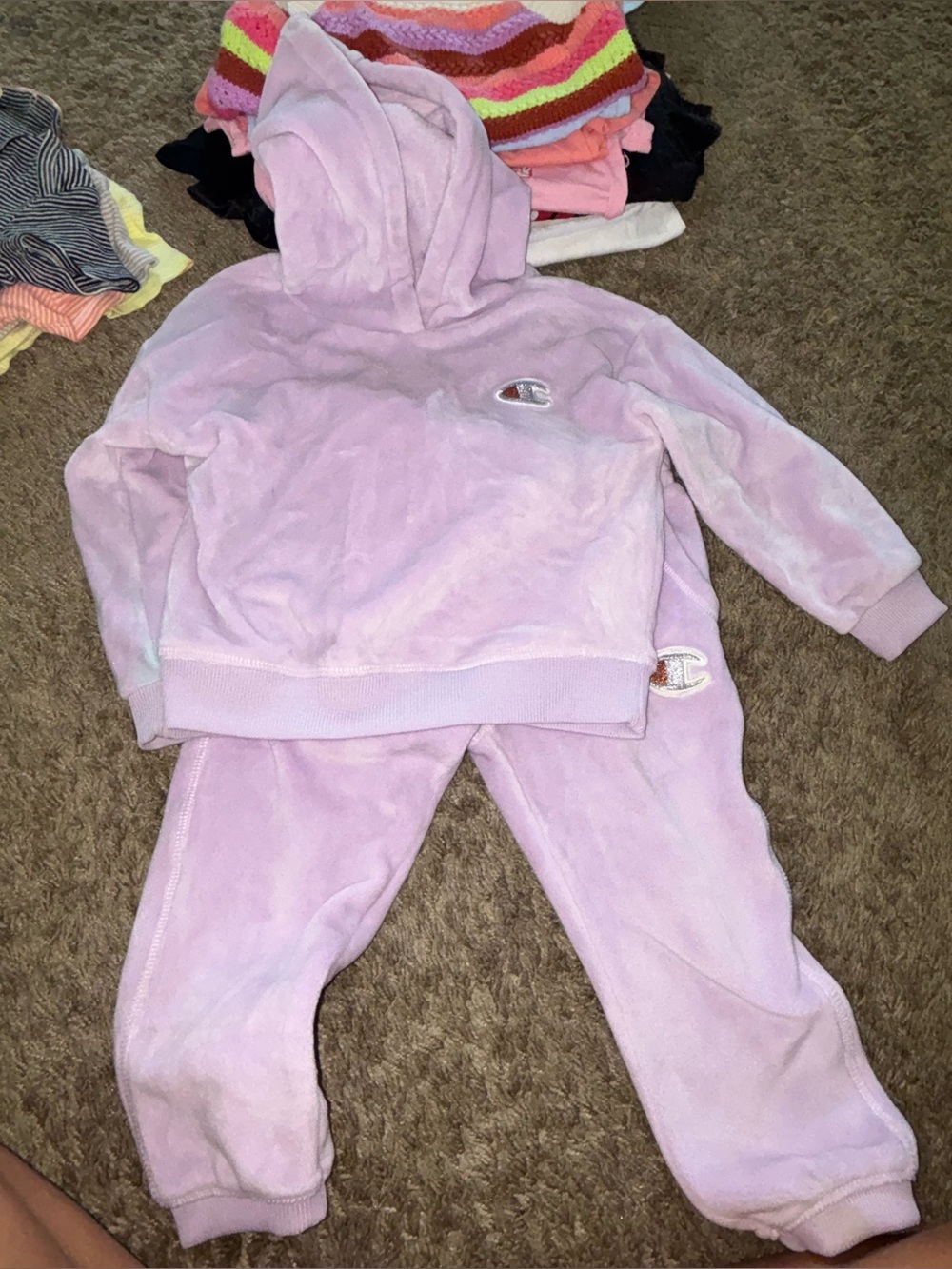Champion Plush Hoodie & Jogger Set - 3T